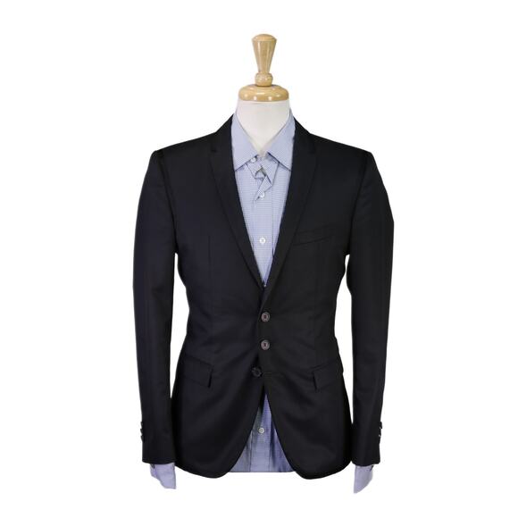 Neil Barrett Men's Black Cotton Stretch 3-Btn Slim Fit Blazer Jacket 36S - Picture 1 of 10
